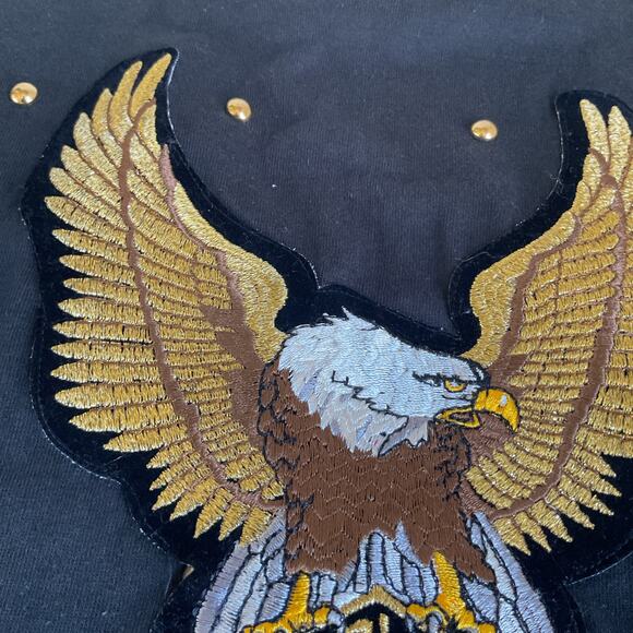 Vintage 80s/ 90s Honda Gold Wing Eagle T-Shirt Black Size XL 23x30 Motorcycle - Picture 6 of 7